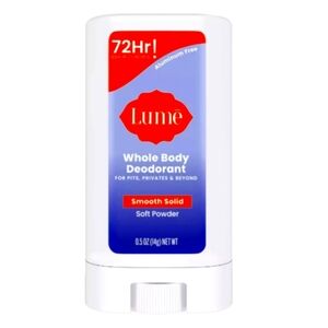 Lumé Whole Body Deodorant Smooth Solid Stick Soft Powder Travel Size 0.5 oz